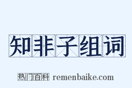 知非子组词是什么意思的图片